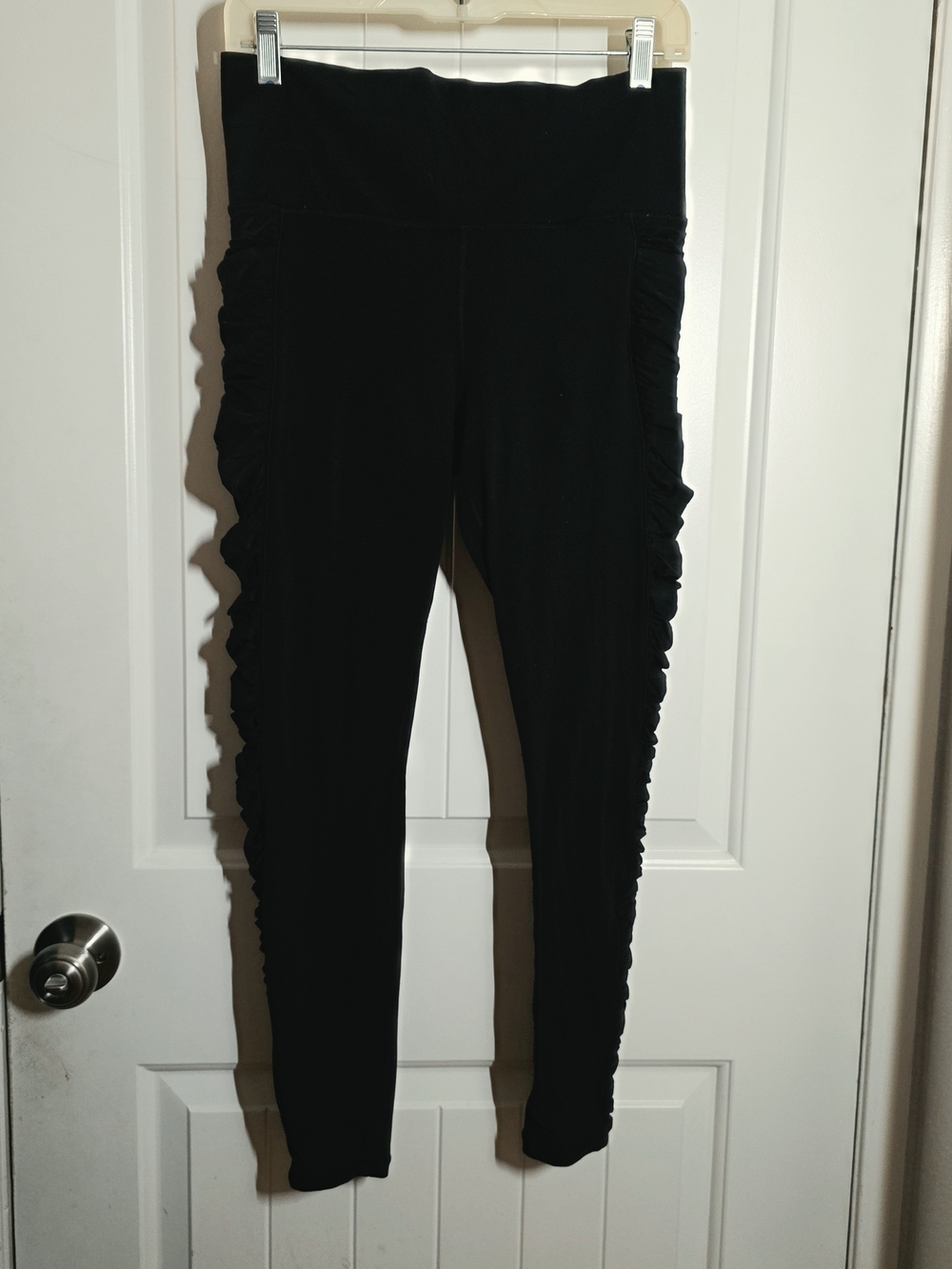 Athleta Black High-Waist Ruched Side Leggings